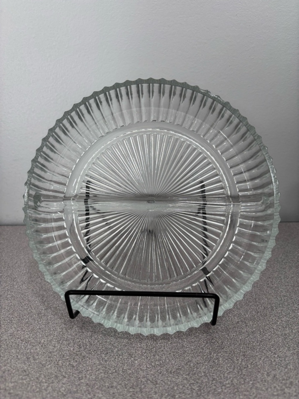 Anchor Hocking Clear Glass Divided Serving Plate
